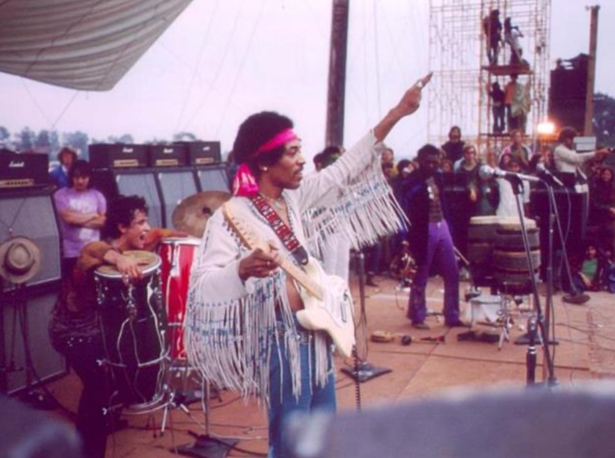 Hendrix at Woodstock (Courtesy of the University of Michigan)
